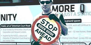 optimize your website man holding stop sign